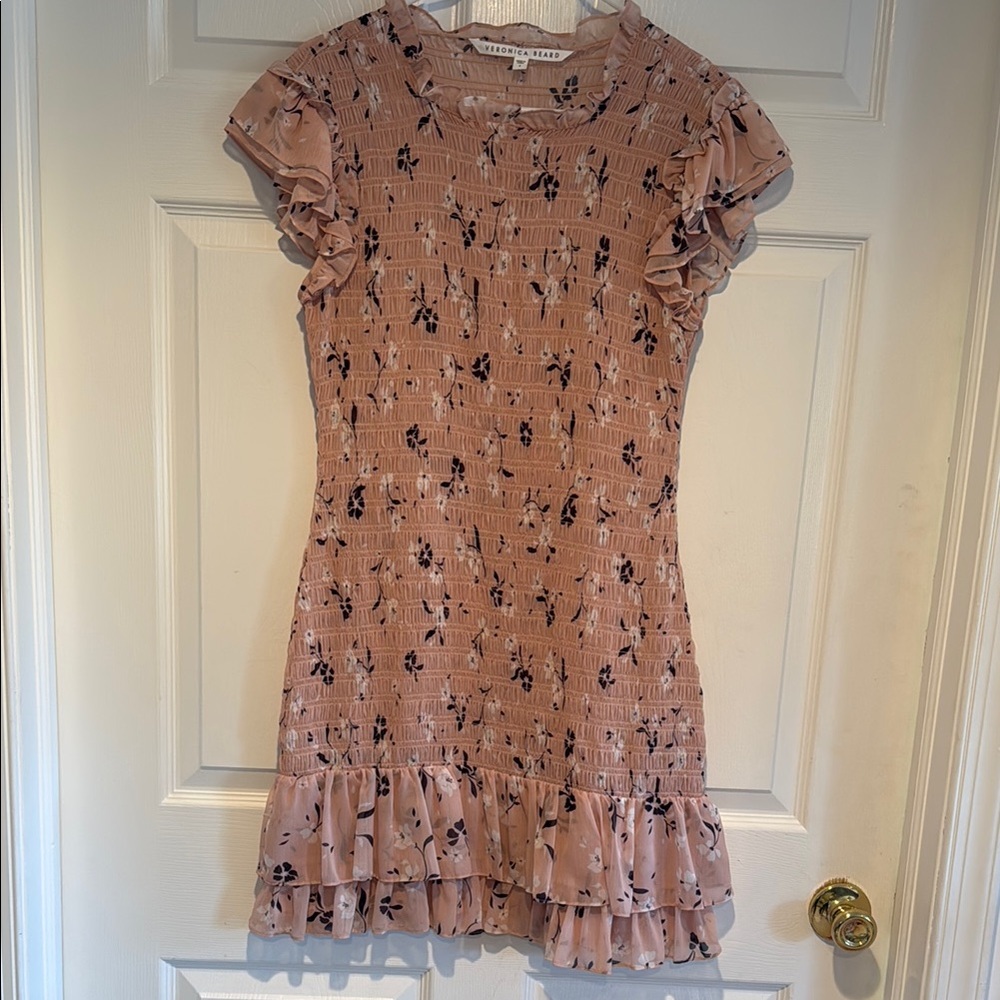 Veronica Beard Floral Ruffle Dress